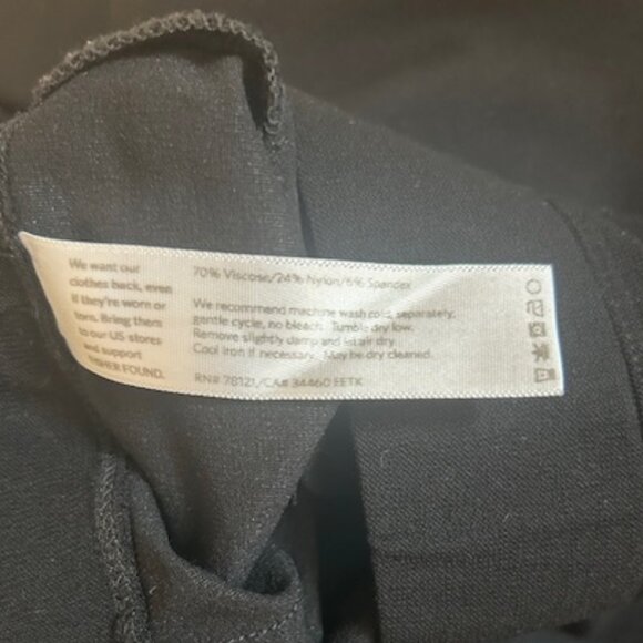 Eileen Fisher Black Viscose Blend Wide Leg Knit Pull-on Pants- Size Medium - Picture 4 of 5